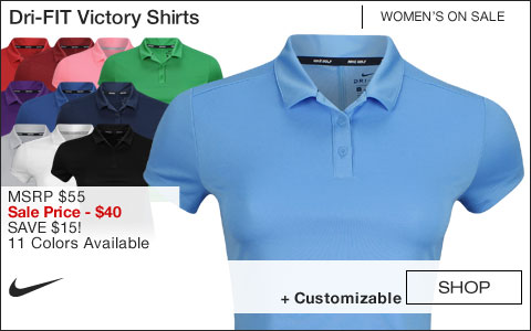 Nike Women's Dri-FIT Victory Golf Shirts - ON SALE