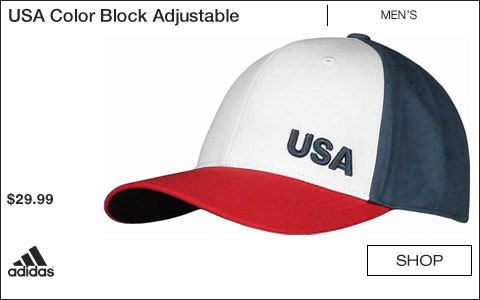 Adidas USA Color Block Adjustable Golf Hats