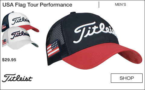 Titleist USA Flag Tour Performance Mesh Adjustable Golf Hats