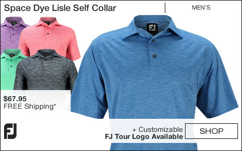 FJ Space Dye Lisle Self Collar Golf Shirts - FJ Tour Logo Available