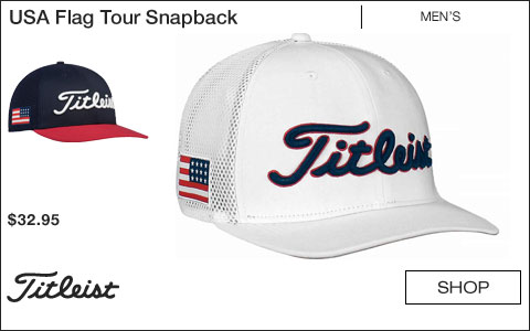 Titleist USA Flag Tour Snapback Mesh Adjustable Golf Hats