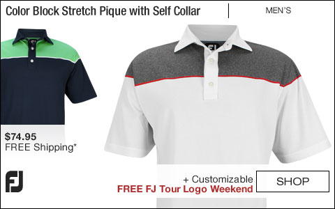 FJ Color Block Stretch Pique with Self Collar - FJ Tour Logo Available