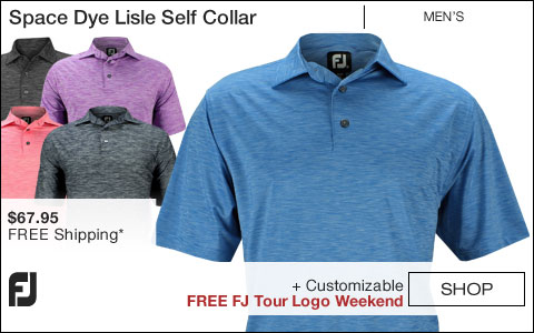 FJ Space Dye Lisle Self Collar Golf Shirts - FJ Tour Logo Available