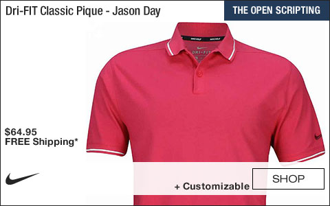 Nike Dri-FIT Classic Pique Golf Shirts - Rush Pink - Jason Day British Open