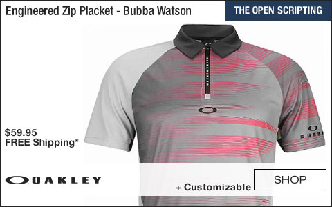 Oakley Engineered Zip Placket Golf Shirts - Bubba Watson British Open