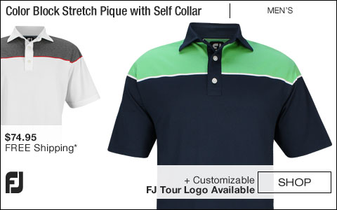 FJ Color Block Stretch Pique with Self Collar - FJ Tour Logo Available