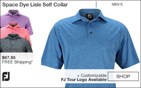 FJ Space Dye Lisle Self Collar Golf Shirts - FJ Tour Logo Available