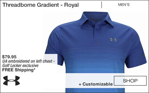 Under Armour Threadborne Gradient Golf Shirts - Royal - Jordan Spieth PGA Championship