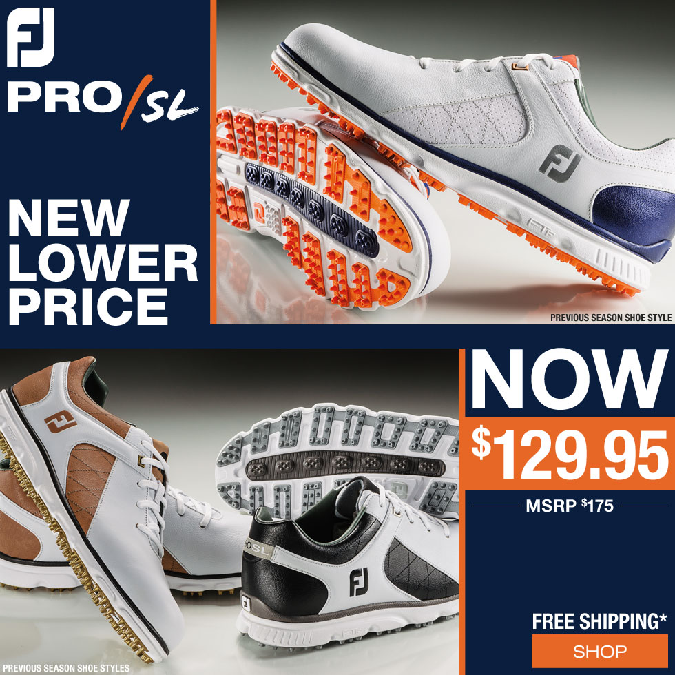 New Lower Price - FJ Pro SL Spikeless Golf Shoes - Previous Season Style