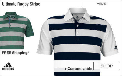 Adidas Ultimate Rugby Stripe Golf Shirts - Dustin Johnson British Open