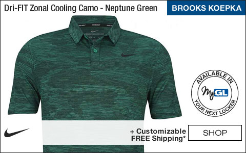 Nike Dri-FIT Zonal Cooling Camo Golf Shirts - Brooks Koepka PGA Championship