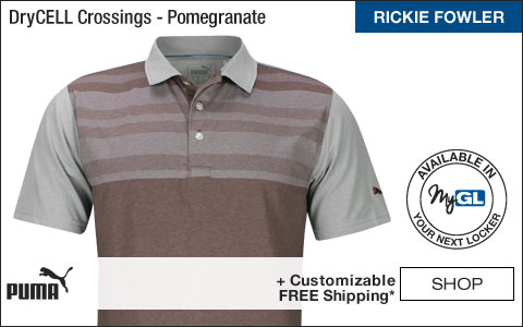 PUMA 	DryCELL Crossings Golf Shirts - Pomegranate - Rickie Fowler PGA Championship