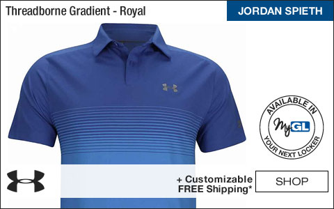 Under Armour Threadborne Gradient Golf Shirts - Royal - Jordan Spieth PGA Championship