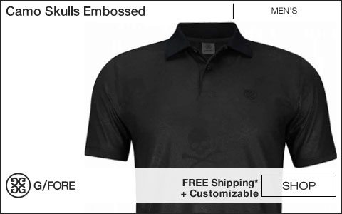 G/Fore Camo Skulls Embossed Golf Shirts