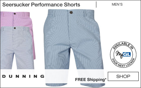 Dunning 	Seersucker Performance Golf Shorts