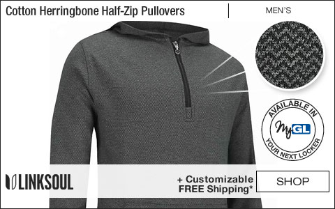 Linksoul Cotton Herringbone Half-Zip Golf Pullovers