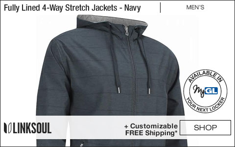 Linksoul Fully Lined 4-Way Stretch Full-Zip Golf Jackets - Navy