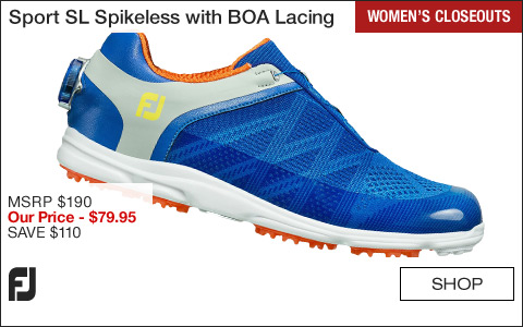 FJ Sport SL Women's Spikeless Golf Shoes with BOA Lacing System - CLOSEOUTS