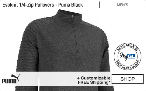 PUMA Evoknit Performance Quarter-Zip Golf Pullovers - Puma Black