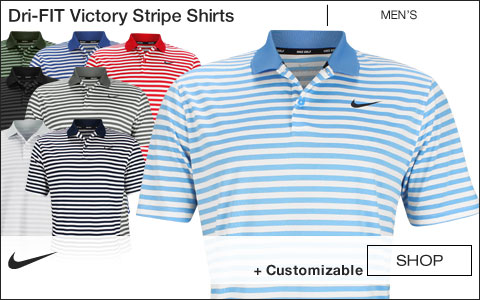 Nike Dri-FIT Victory Stripe Golf Shirts