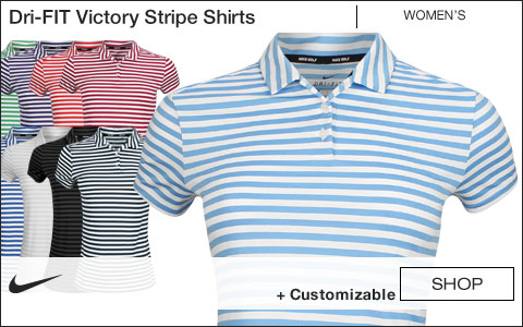 Nike Women's Dri-FIT Victory Stripe Golf Shirts