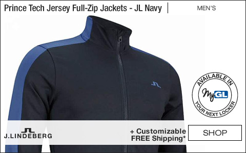 J.Linedeberg Prince Tech Mid Jersey Full-Zip Golf Jackets - JL Navy