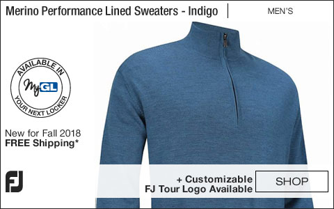 FJ Merino Performance Lined Golf Sweaters - FJ Tour Logo Available - Indigo