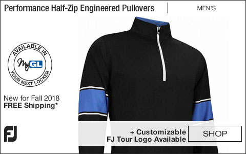 FJ Performance Half-Zip Engineered Sleeve Golf Pullovers - FJ Tour Logo Available