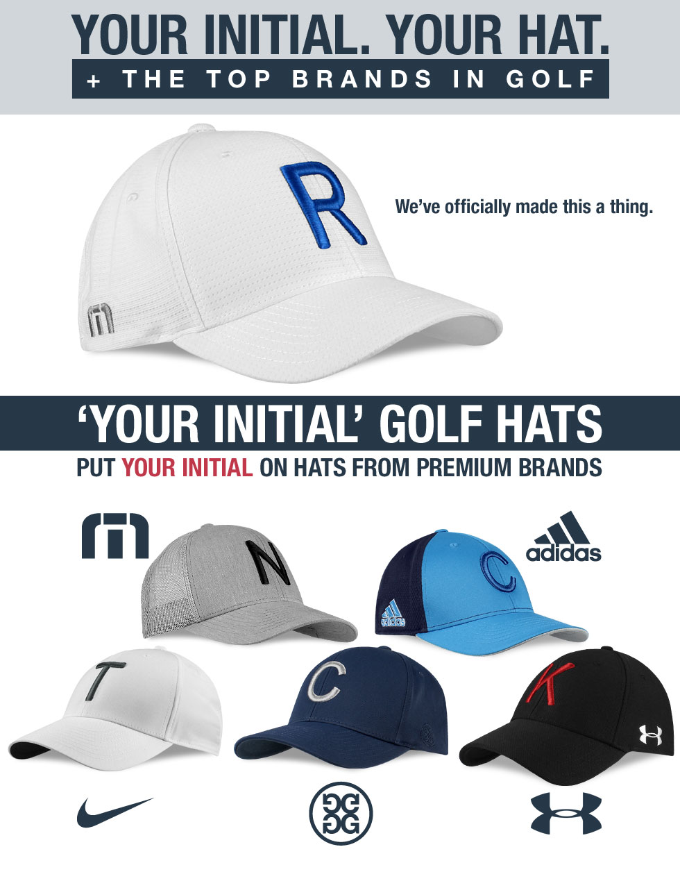 Your Initial Custom Hats at Golf Locker