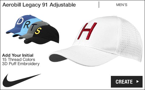 Nike 'Your Initial' Aerobill Legacy 91 Adjustable Golf Hats