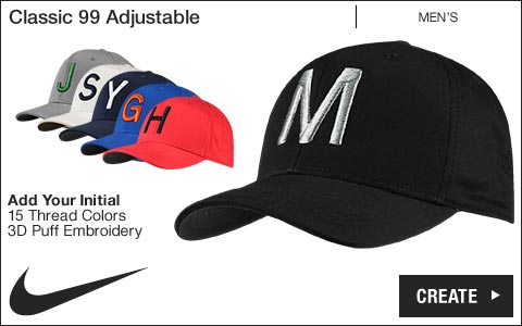 Nike 'Your Initial' Classic 99 Adjustable Golf Hats