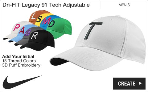 Nike 'Your Initial' Dri-FIT Legacy 91 Tech Adjustable Golf Hats