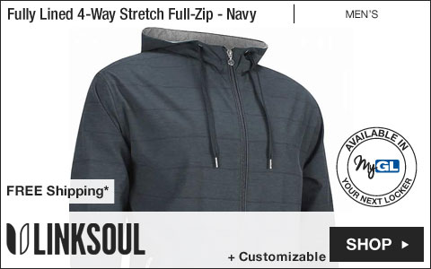 Linksoul Fully Lined 4-Way Stretch Full-Zip Golf Jackets - Navy