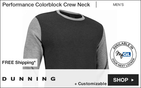 Dunning Performance Colorblock Crew Neck Golf Sweaters