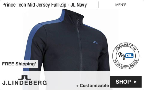 J.Lindeberg Prince Tech Mid Jersey Full-Zip Golf Jackets - JL Navy