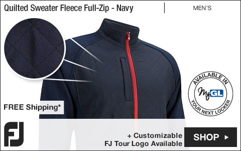 FJ Quilted Sweater Fleece Full-Zip Golf Jackets - FJ Tour Logo Available - Navy