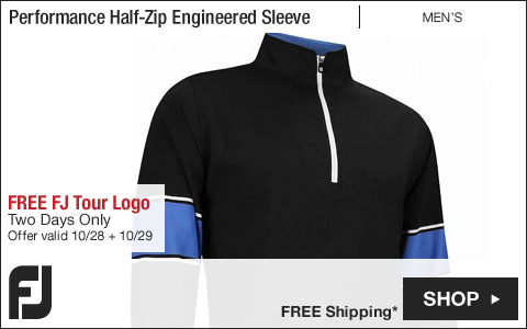 FJ Performance Half-Zip Engineered Sleeve Golf Pullovers - FREE FJ Tour Logo - Two Days Only