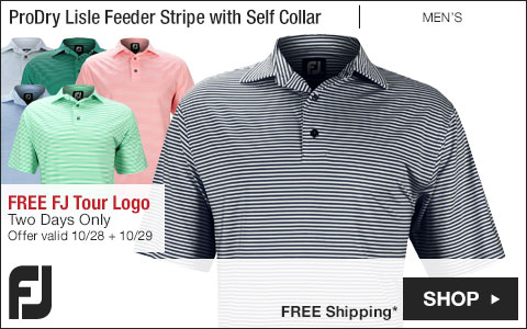 FJ ProDry Lisle Feeder Stripe Golf Shirts with Self Collar - FREE FJ Tour Logo - Two Days Only