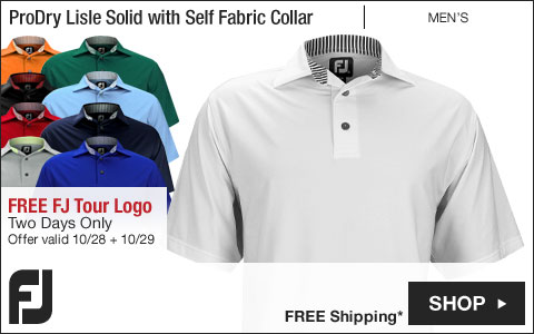 FJ ProDry Lisle Solid Golf Shirts with Self Fabric Collar - FREE FJ Tour Logo - Two Days Only