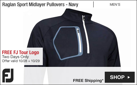 FJ Raglan Sport Midlayer Golf Pullovers - Navy - FREE FJ Tour Logo - Two Days Only