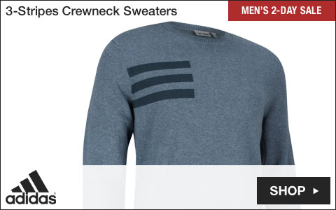 Adidas 3-Stripes Crewneck Golf Sweaters - Two-Day Sale