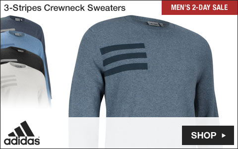 Adidas 3-Stripes Crewneck Golf Sweaters - Two-Day Sale