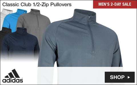 Adidas Classic Club Half-Zip Golf Pullovers - Two-Day Sale