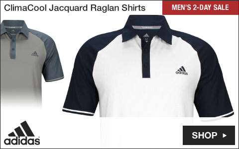 Adidas ClimaCool Jacquard Raglan Golf Shirts - Two-Day Sale