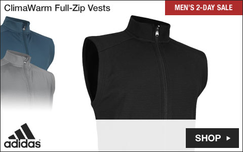 Adidas ClimaWarm Full-Zip Golf Vests - Two-Day Sale