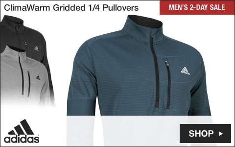 Adidas ClimaWarm Gridded Quarter-Zip Golf Pullovers - Two-Day Sale