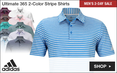 Adidas Ultimate 2-Color Stripe Golf Shirts - Two-Day Sale