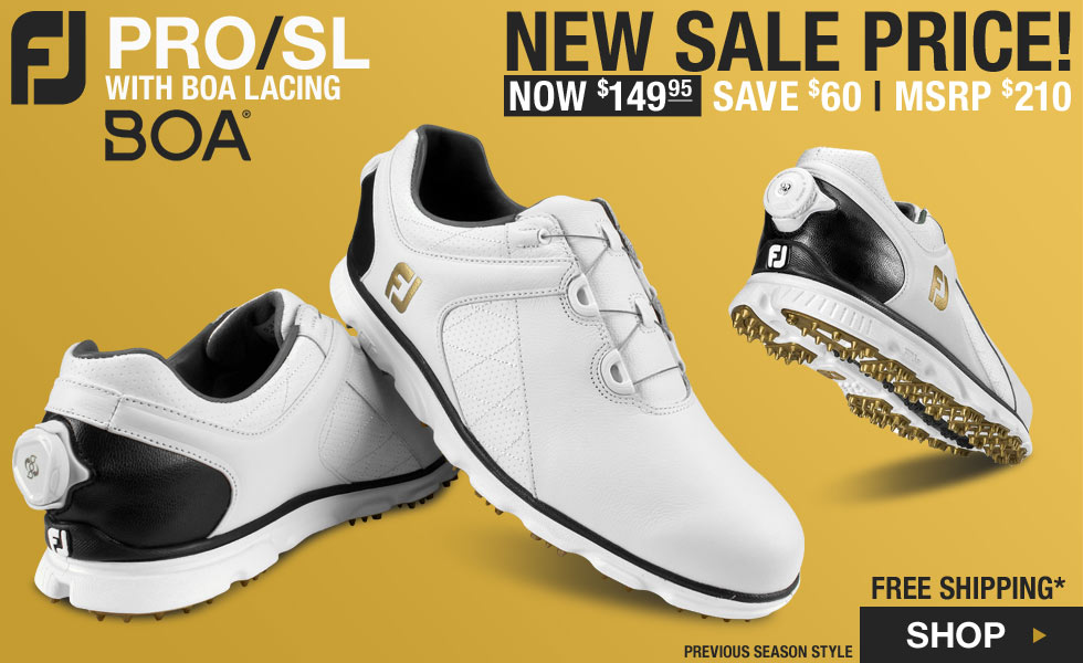 FJ Pro SL Spikeless Golf Shoes with BOA Lacing System - Previous Season Style