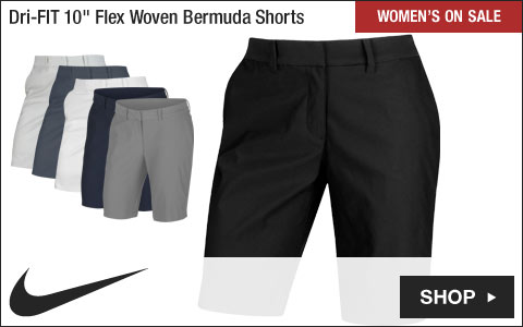 Nike Women's Dri-FIT 10inch Flex Woven Bermuda Golf Shorts - ON SALE