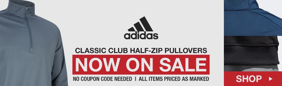 Adidas Classic Club Half-Zip Golf Pullovers - SALE